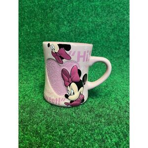 Y2K Disney Minnie Mouse Pink Coffee Mug Tea Cup Glass Unisex VTG